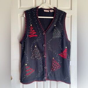 Christmas Holiday Sweater Vest Women’s 1X
